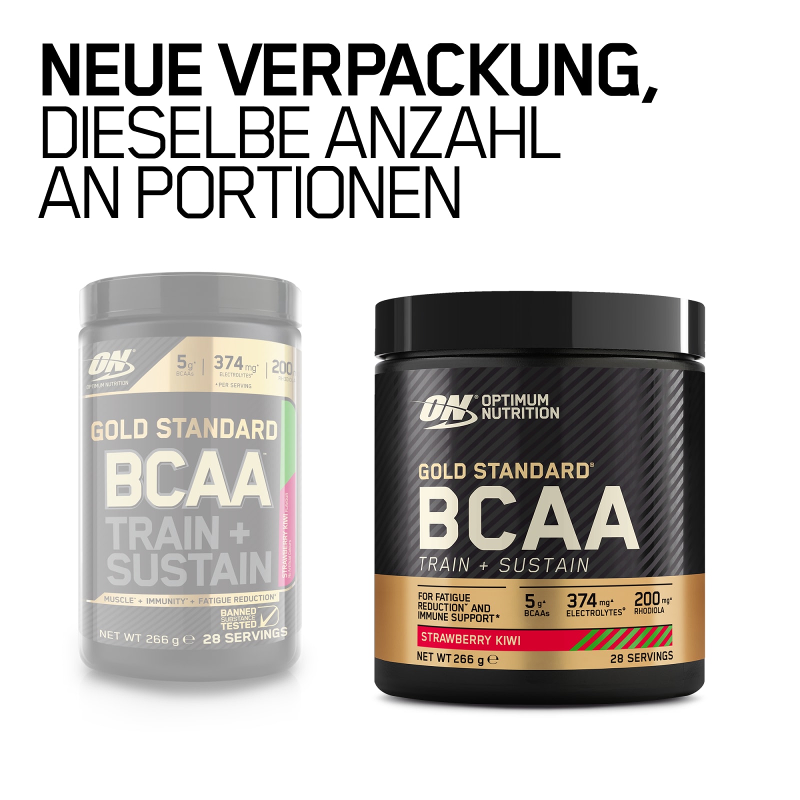 Gold Standard BCAA Train&Sustain - 266g - Erdbeer-Kiwi