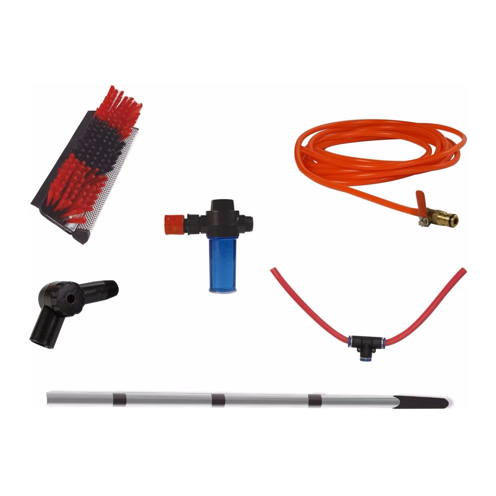 (3.6m) Telescopic Hydrocleaner Waschbürste Outdoor Reinigungs Schrubber Wasser Bürste mit Gartenschlauch Anschluss (VHGSLCIND0482)