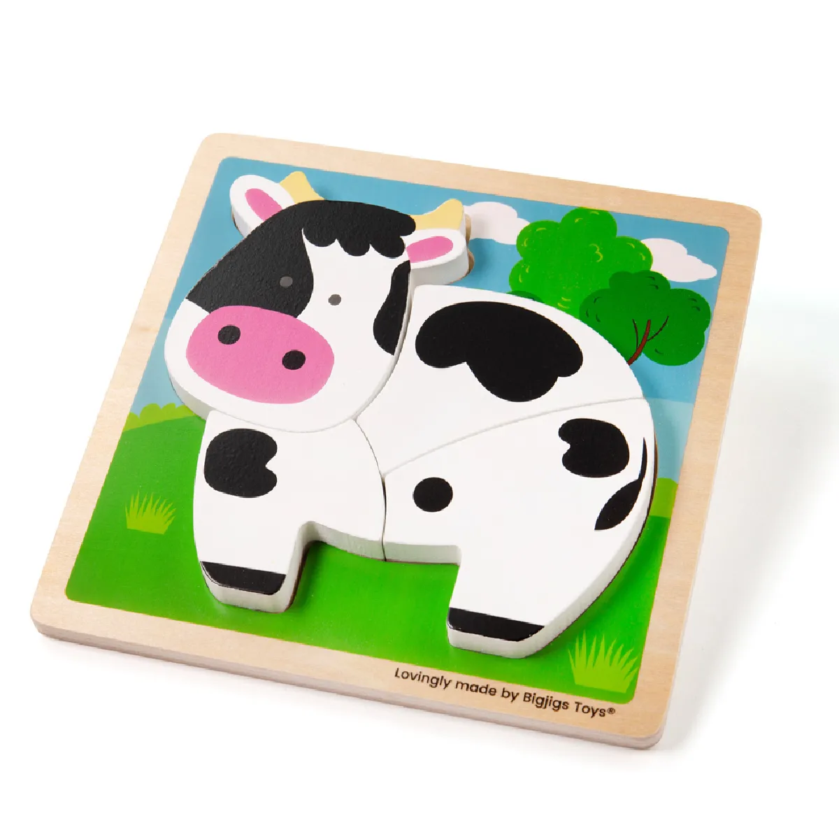 Bigjigs Toys Puzzle à Soulever Vache