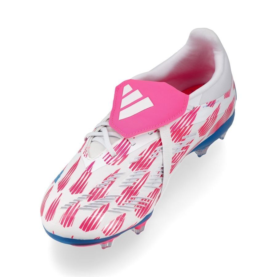 adidas Predator Elite Fold-over Tongue FG Reemergence - Blanc/Bleu/Rose Enfant