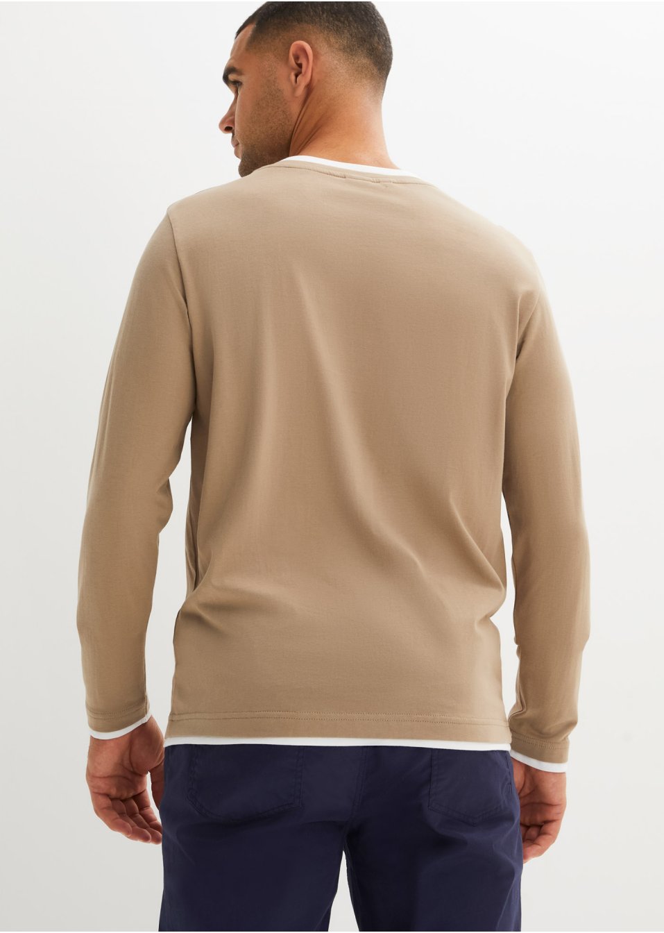 Lot de 2 T-shirts col Henley à manches longues