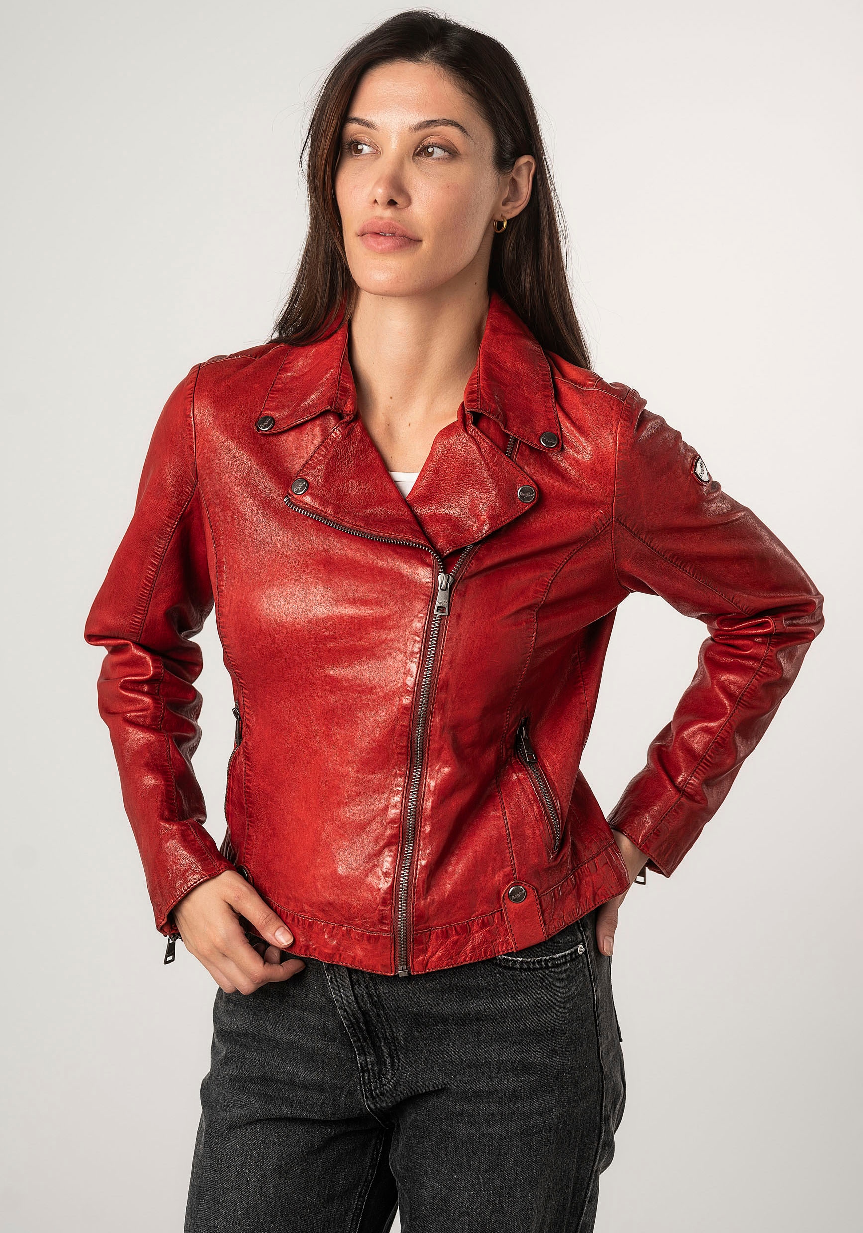 Mauritius Lederjacke »MWFayola« mit Umlegekragen