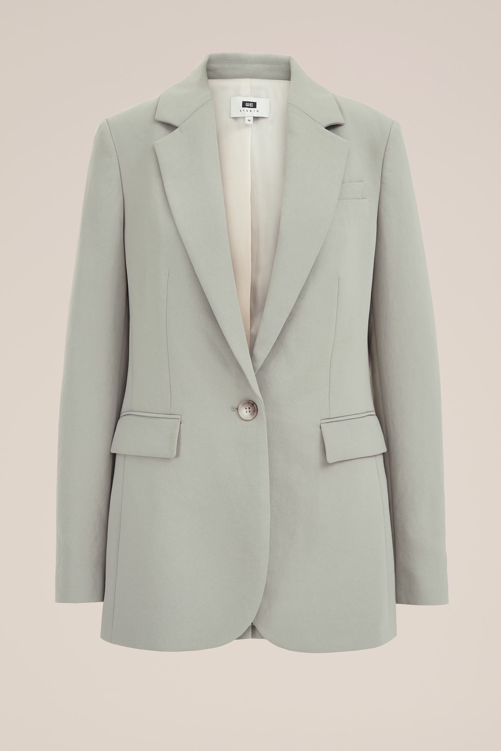 regular fit blazer WE Studio Pastelgroen