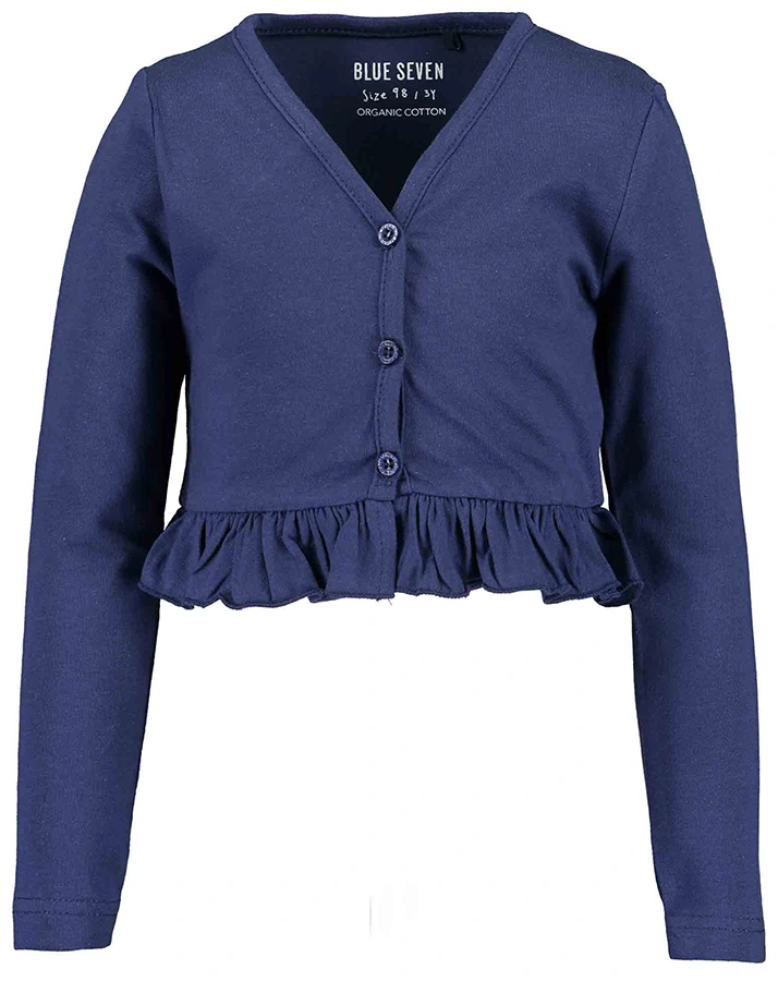 Bolero-Jäckchen ESSENTIAL mit Rüschensaum in nachtblau