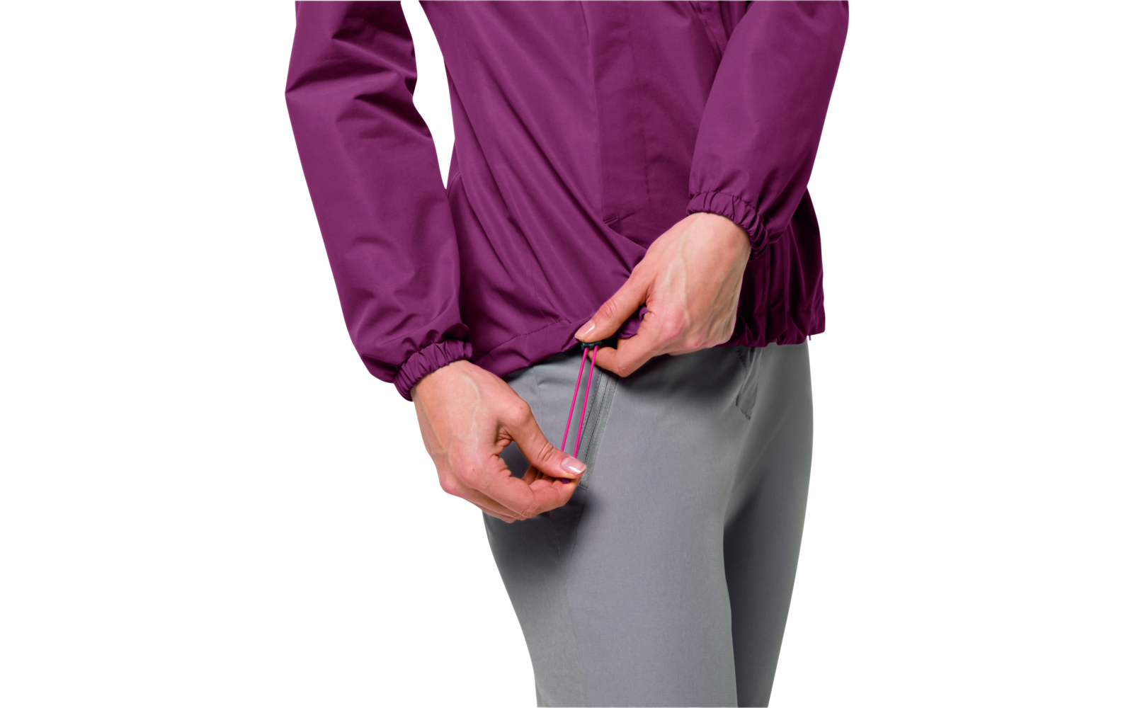 Jack Wolfskin Stormy Point 2l Jkt Damen Regenjacke sangria red