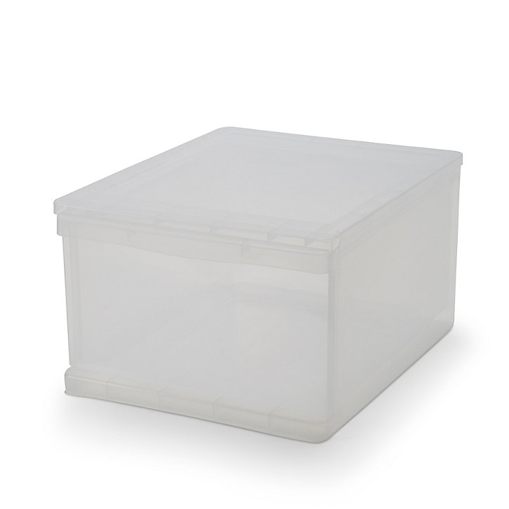 Tour en plastique 1 tiroir Kontor transparent H. 21,5 x L. 39 x P. 32 cm