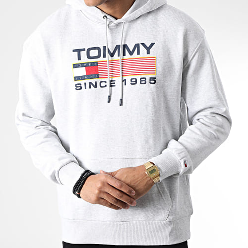 Sweat Capuche Athletic Logo 5009 Gris Chiné