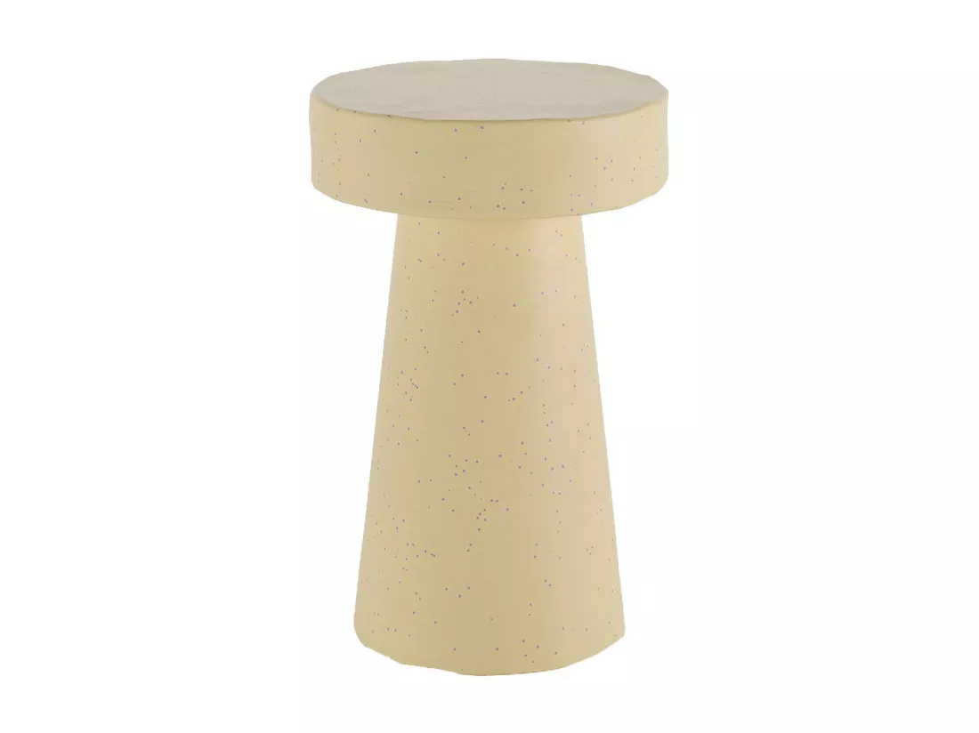 ANEMONE - Petite table d’appoint ronde design en magnésie mouchetée rose