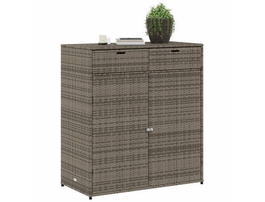 VIDAXL - Armoire de jardin Armoire de rangement de jardin gris 105x55x113cm résine tres...