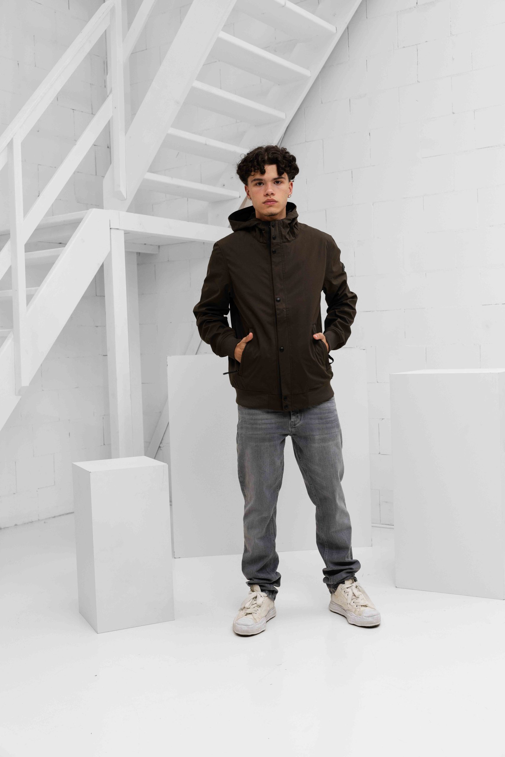 Malelions Placket Softshell Jas Heren Donkergroen