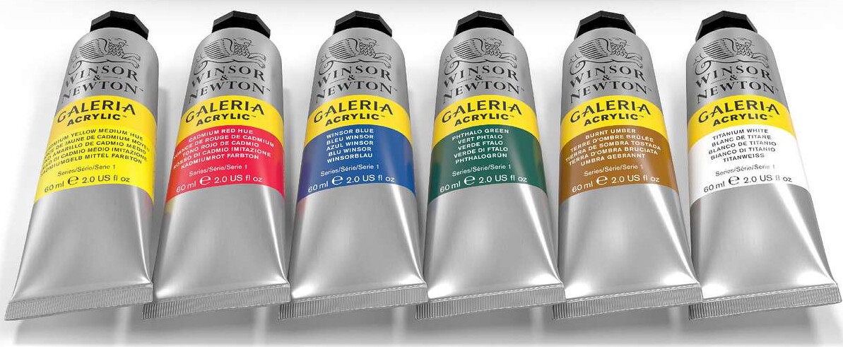 Winsor & Newton - Akrylmaling Sæt - 6X60 ML