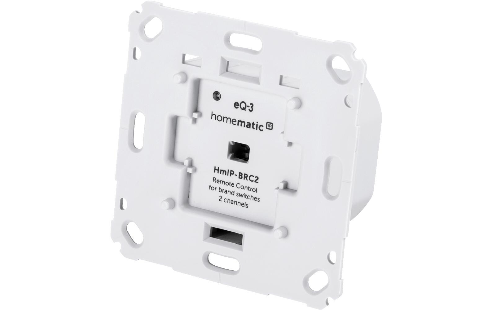 Smart Home Funk-Wandsender für Markenschalter - 2-fachMit 230 V Netzanschluss – HmIP-BRC2