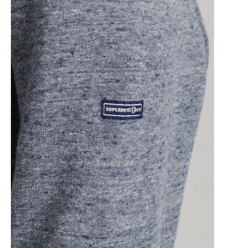 Moletom cinza com logo em relevo da Superdry