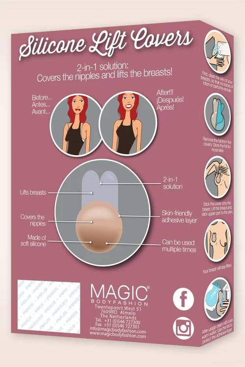 MAGIC Bodyfashion Siliconen lift covers in Latte