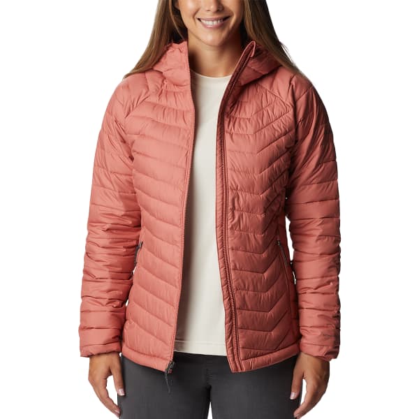 Doudoune randonnée COLUMBIA POWDER LITE HOODED JKT DARK CORAL