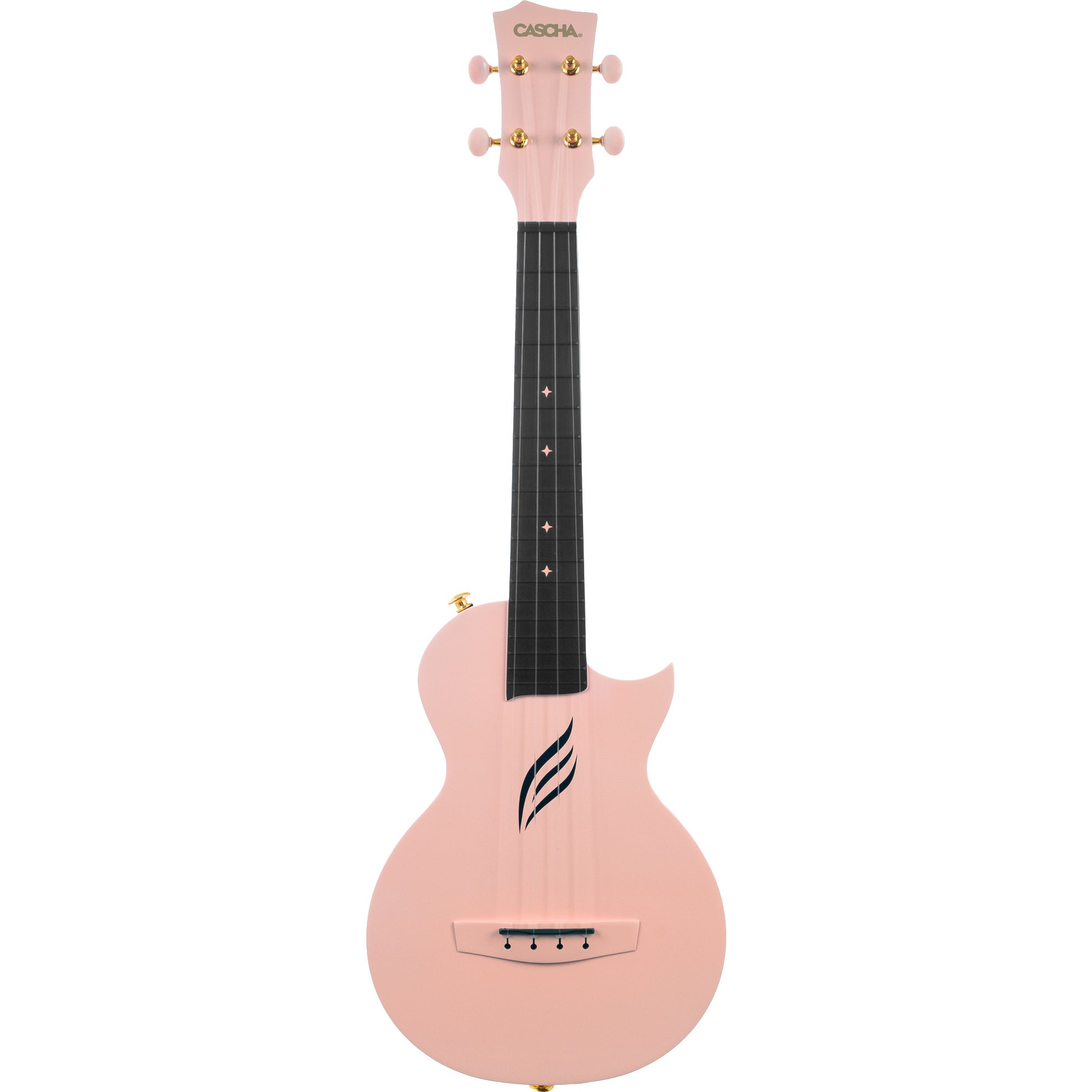 Cascha HH 2288 carbon fiber concert ukelele set roze
