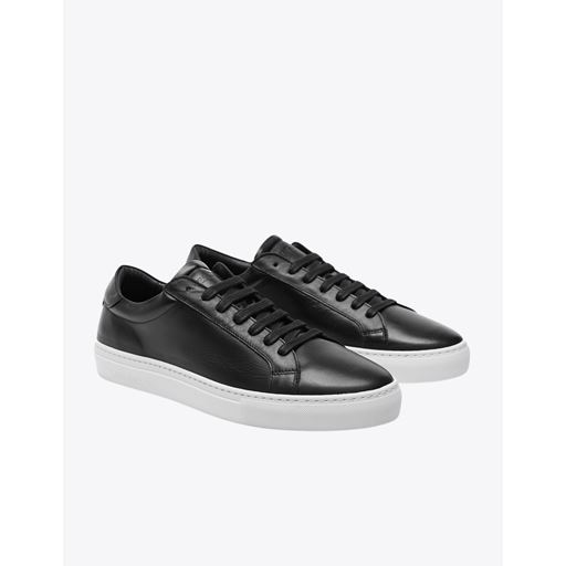 Les Deux Theodor Leather Sneakers, Black/White, 43