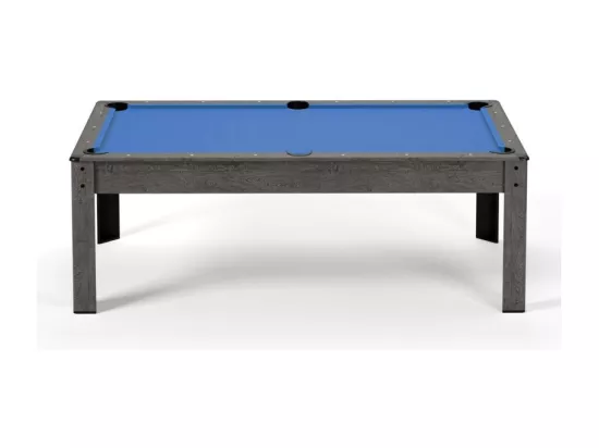 Billard Américain convertible table 8places KITBILL 7Ft - 226,5 x 126,5 x 80 cm Plateau dînatoire et accessoires inclus - Gris