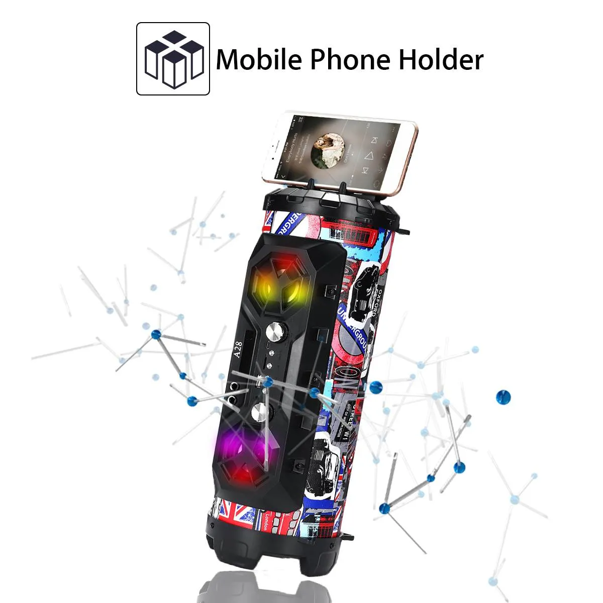 Universal Haut-parleur Bluetooth camping - Noir