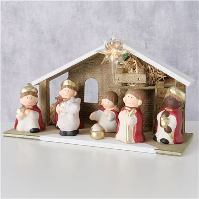 Crèche de Noël lumineuse