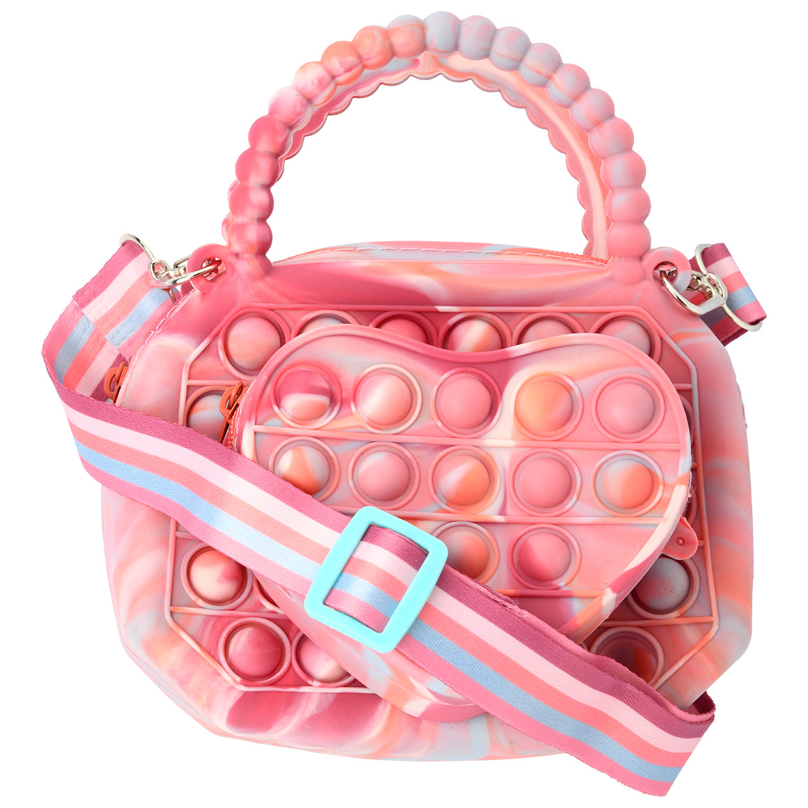 Topolino Pop it-Tasche mit Herz-Applikation rosa