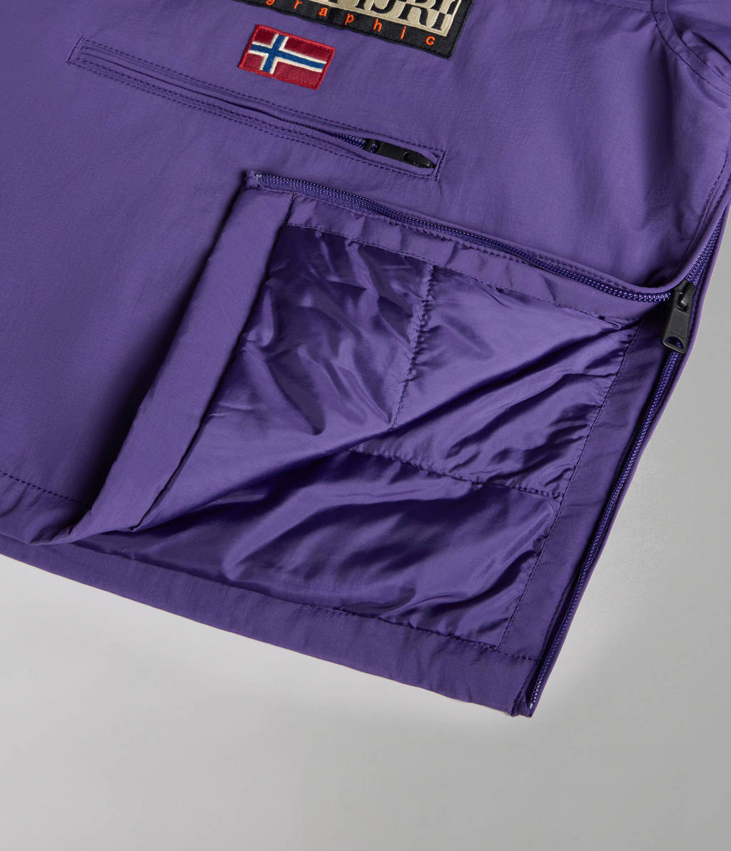 Napapijri gewatteerde winterjas K NORTHFARER W met logo paars