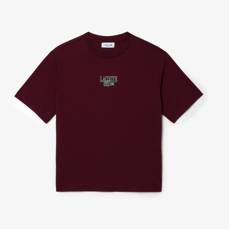T-shirt en jersey de coton imprimé Lacoste T-Shirts - Rouge - Lacoste - Femme