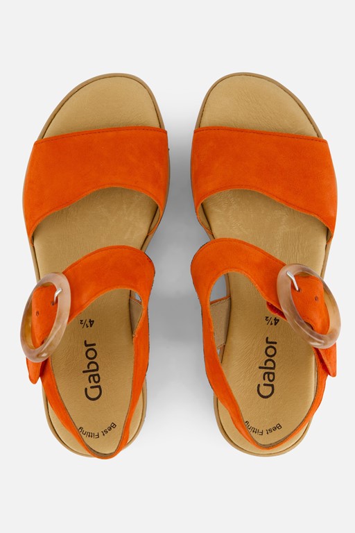 Gabor Sandalen oranje Suede