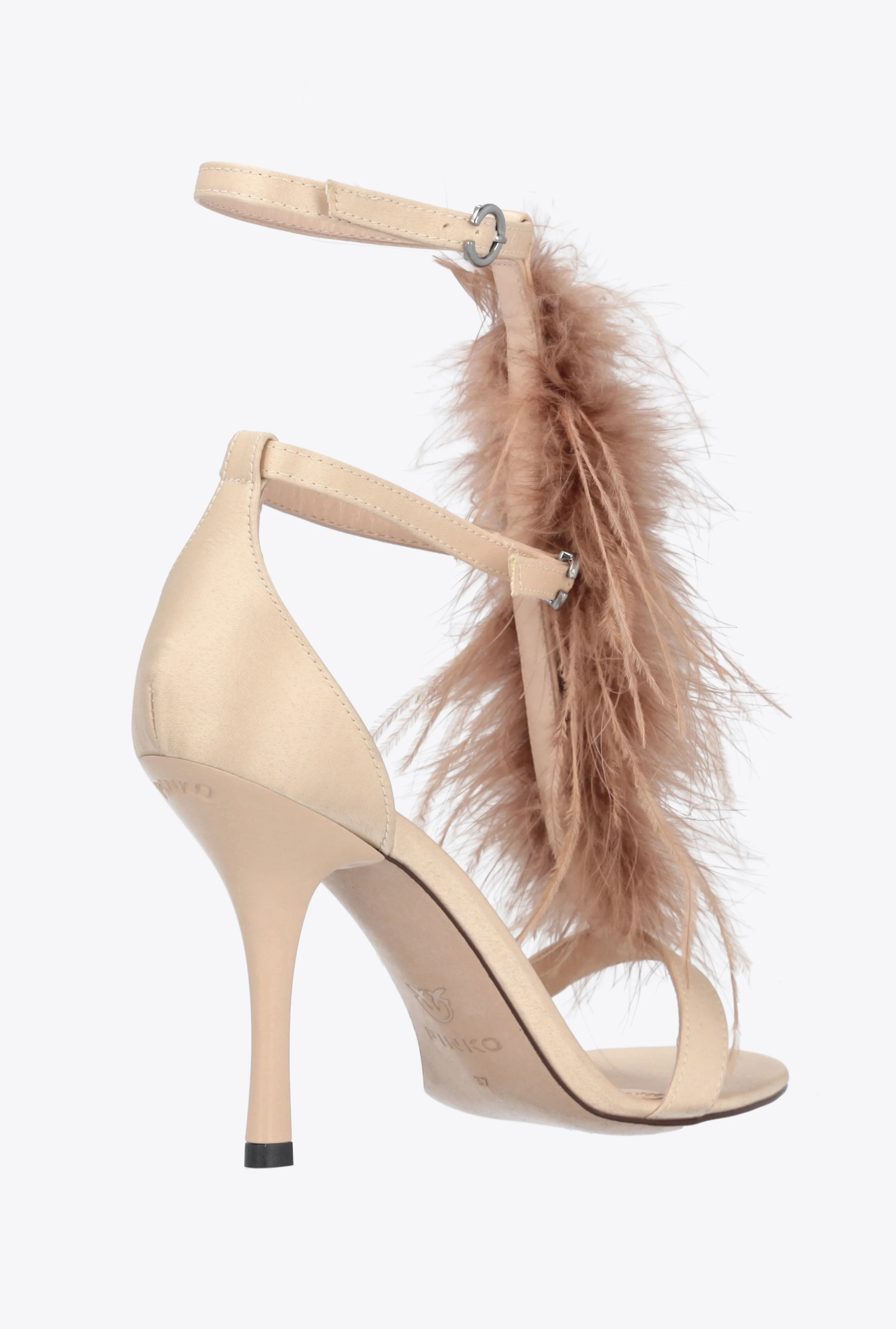 Sandales à plumes | Beige