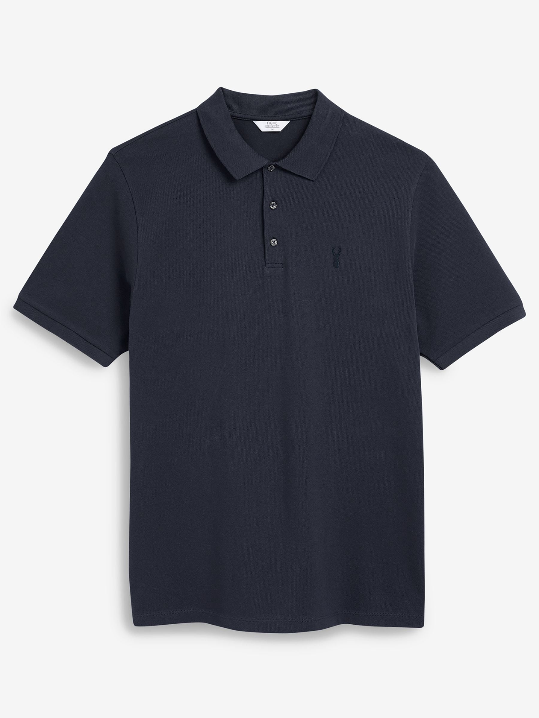 Marineblauw - Normale Pasvorm - Long-Sleeve Pique Polo Shirt