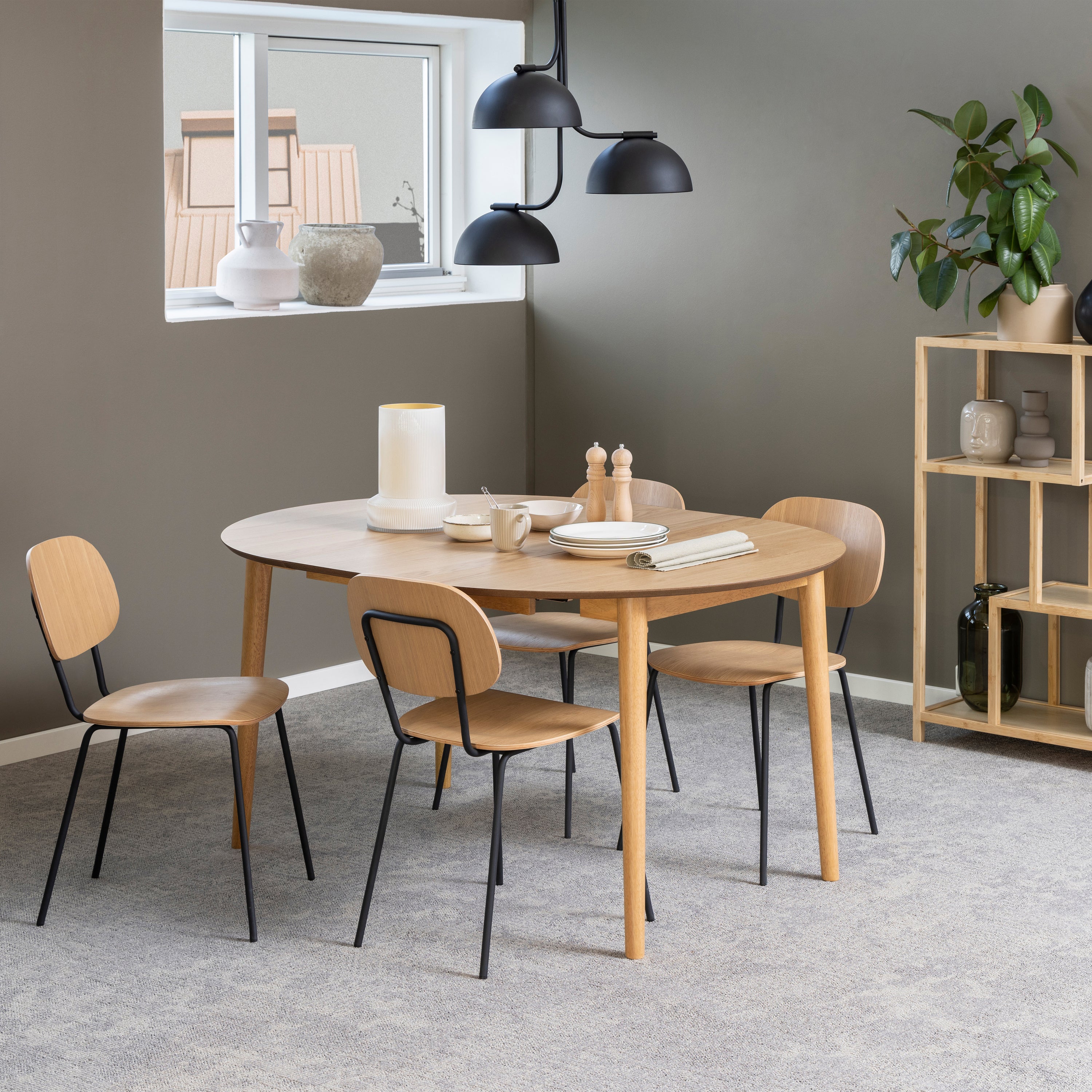 by fonQ Evolve Eettafel Uitschuifbaar - Ã 115 cm - Eiken