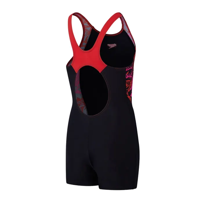 Speedo ECO Printed Muscleback Panel Legsuit Badpak Meisjes