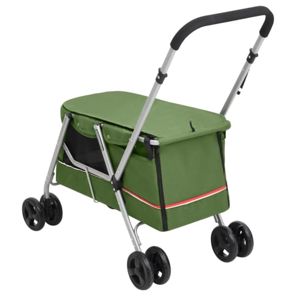 vidaXL Hundevogn sammenleggbar grønn 100x49x96 cm linstoff