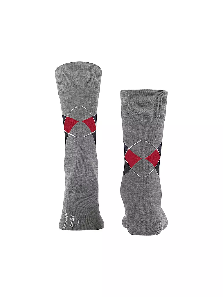 BURLINGTON Herren Socken 40-46 MULTI KING  light grey melange hellgrau