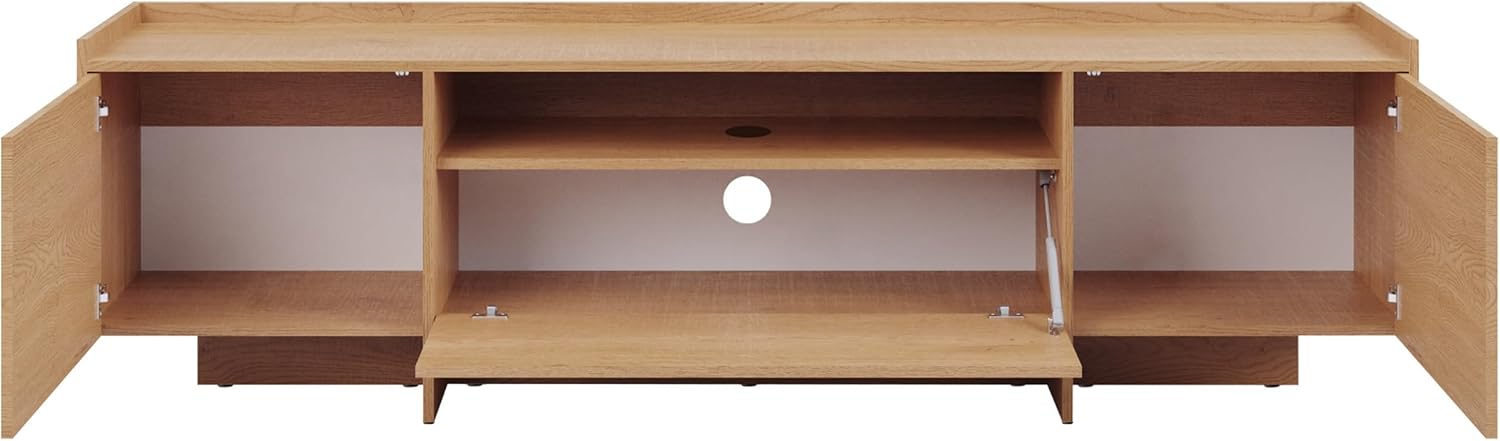 Mirjan24 TV-Schrank Jundia JA01 – Modernes TV-Lowboard mit Kabelloch, grifflose Türen und 3 Fächern – Fernsehtisch/TV-Unterschrank für Wohnzimmer (Baltic Storm)