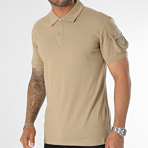Polo Manches Courtes Beige