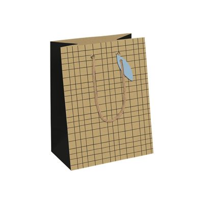 Clairefontaine Minimalist Medium - Sac cadeau kraft noir - 21,5 cm x 10,2 cm x 25,3 cm
