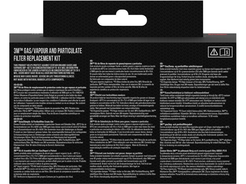 3M Farbspritzmaske 6002C inkl. Ersatzfilter A /FFP2 Farbspritzmaske mit Wechselfilter, 1 Stück enthalten