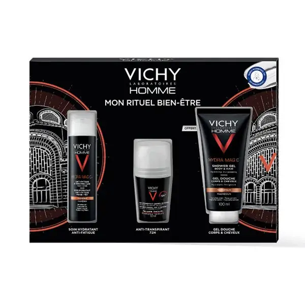 Conjunto de Ritual de Bem-Estar Facial e Corporal Vichy Vichy Homme