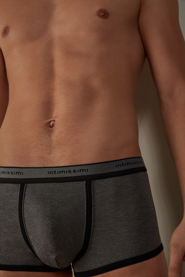 Cuecas boxer em algodão elástico Supima® com logotipo.