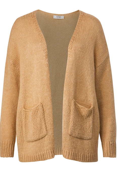 Strickjacke, oversized, offene Form, Langarm