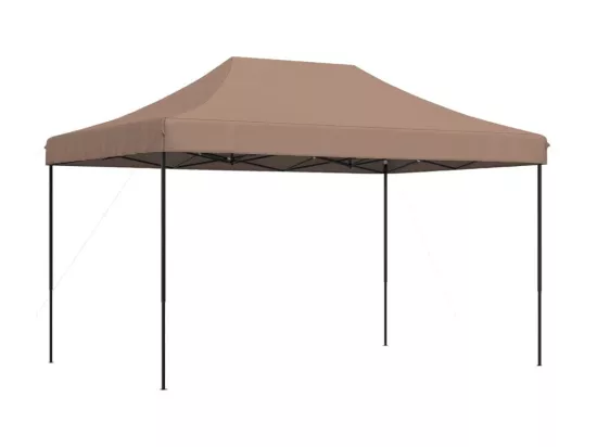 Tente de réception pliable escamotable marron 440x292x315 cm