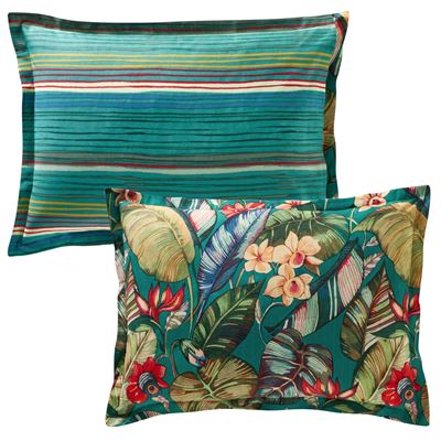 Linge de lit motif tropical - BECQUET CRÉATION