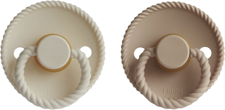 Frigg FRIGG Rope runde sutter i latex 2-pak str. 1 - Cream/Croissant Cream/croissant