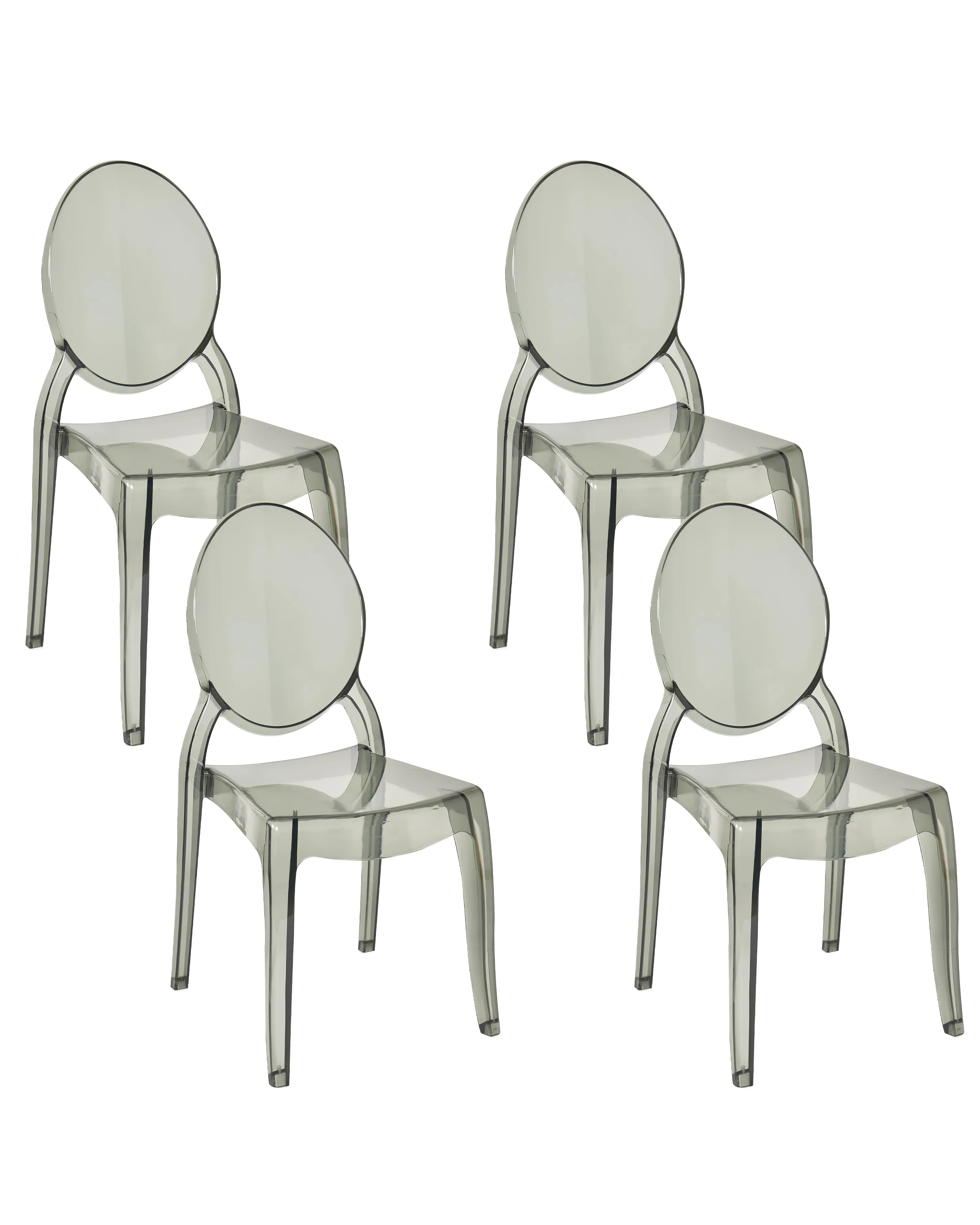 Set van 4 eetkamerstoelen MERTON Zwart