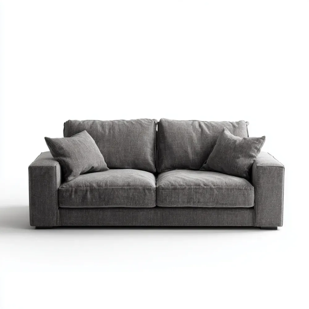Zweisitzer-Sofa Stoffbezug 180x90x80 cm – Dunkelgrau – Modernes Design