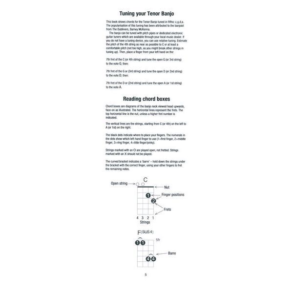 Wise Publications Tenor Banjo Chord Book