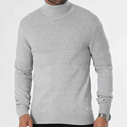 Pull Col Roulé Chris Gris Chiné
