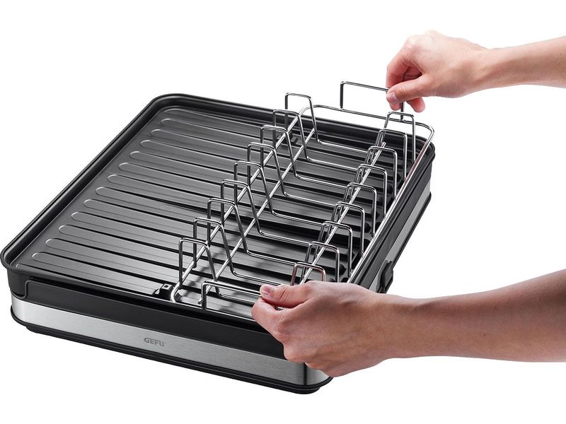 GEFU Abtropfgestell Smartline 36 x 30.5 x 18 cm Flexibel ausziehbares Abtropfgestell