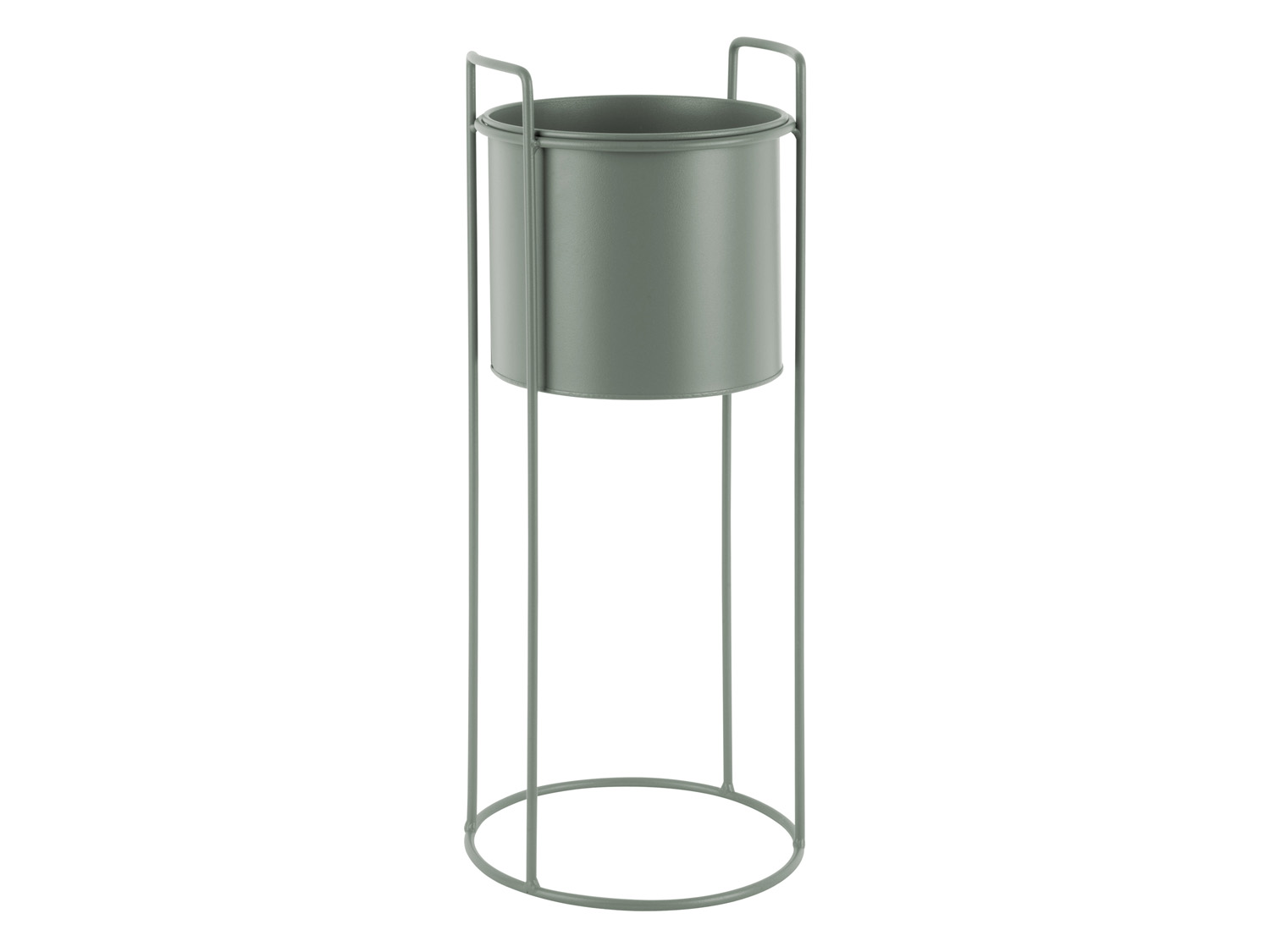 Plant pot set Essence round iron jungle green